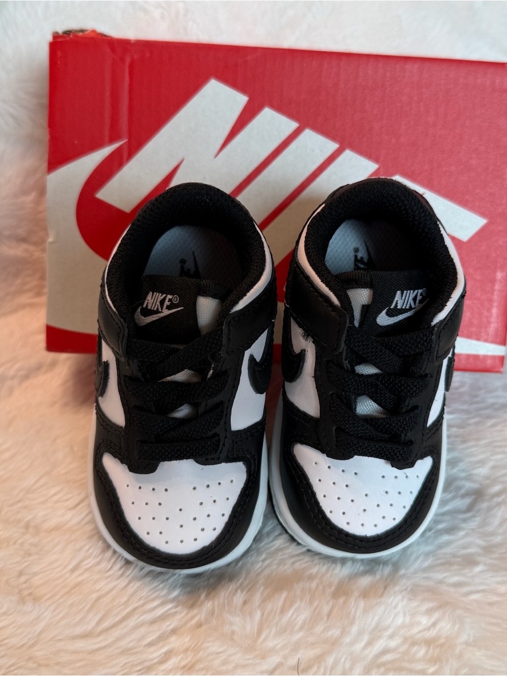 Nike Kids Black and White Dunk Low-Top Sneakers